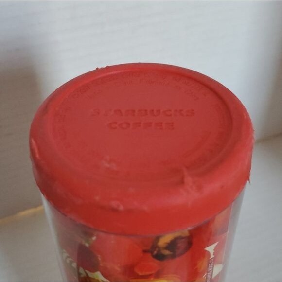 Starbucks 2008 Red Floral Poppy Travel Hot Coffee Tumbler Cup Mug 16 Oz Grande - Picture 7 of 16
